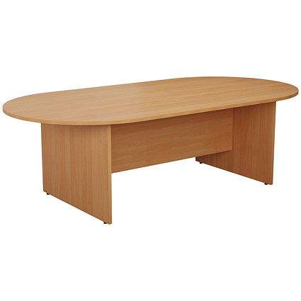 Jemini D-End Meeting Table, 1800mm, Beech