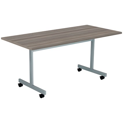 Jemini Rectangular Tilt Table, 1600x700mm, Grey Oak