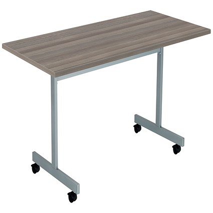 Jemini Rectangular Tilt Table, 1600x800mm, Grey Oak