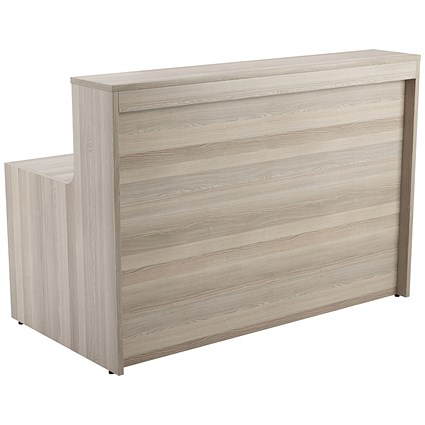 Jemini Reception Unit, 1400x800x740mm, Grey Oak