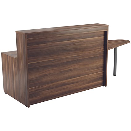 Jemini Reception Unit with Extension, 1600x800x740mm, Walnut