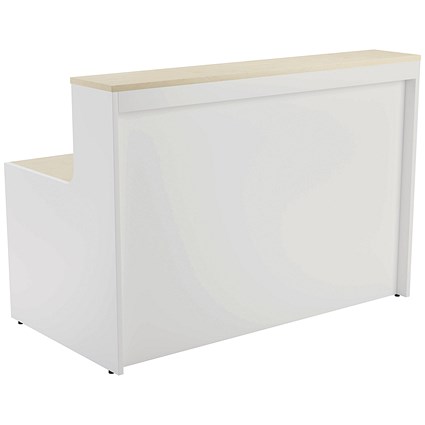 Jemini Two-Tone Reception Unit, 1400x800x740mm, Maple & White