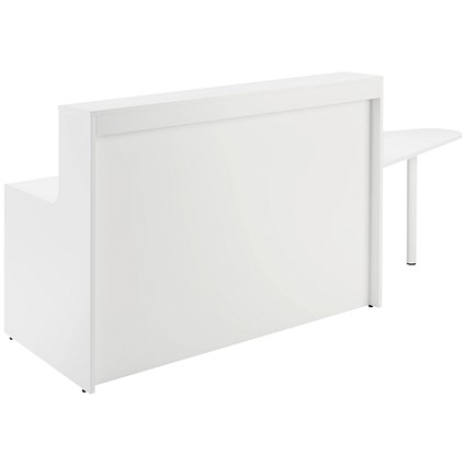 Jemini Reception Unit with Extension, 1400x800x740mm, White