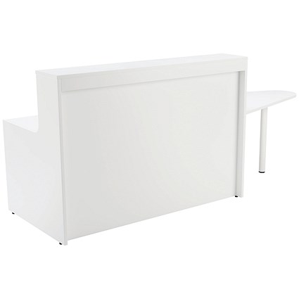 Jemini Reception Unit with Extension, 1600x800x740mm, White