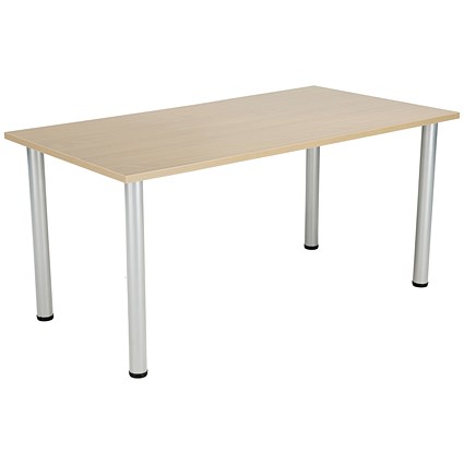 Jemini Rectangular Meeting Table, 1800x800x730mm, Maple