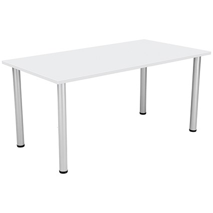 Jemini Rectangular Meeting Table, 1600x800x730mm, White