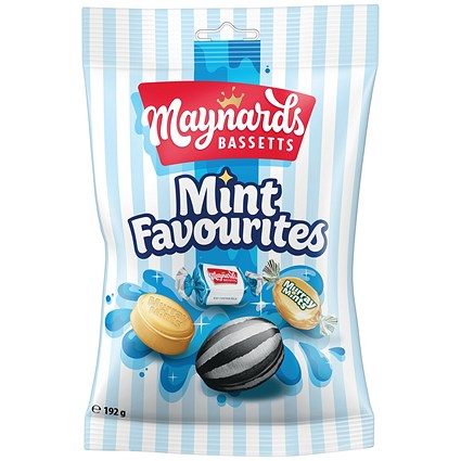 Maynards Bassetts Mint Favourites, 192g, Pack of 12