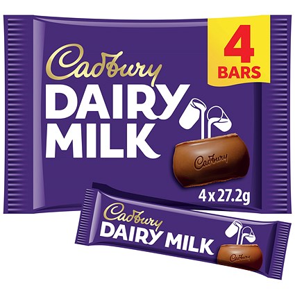 Cadbury Dairy Milk, 4x27.2g, Pack of 14