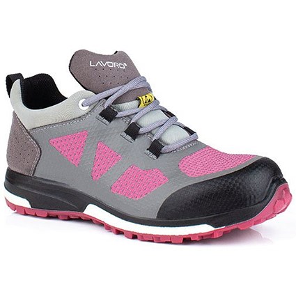 Lavoro Leia Ladies Esd Shoes, Grey & Pink, 3