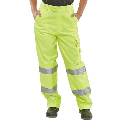 Beeswift Ladies En Iso 20471 Trousers, Saturn Yellow, 26