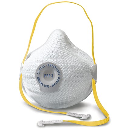 Moldex 3205 FFP3V Nr D Valved Mask, White,Pack of 10