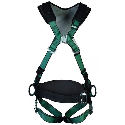 MSA V-Form+ Back/Chest/ Hip D-Ring Bayonet Harness, with Waist Belt, XS