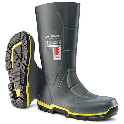 Dunlop Acifort Metguard Full Safety Wellington Boots, Grey, 6