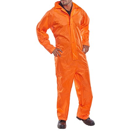 Beeswift Nylon B-Dri Coveralls, Orange, XL