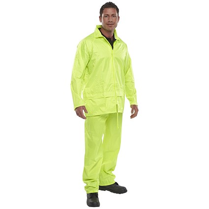 Beeswift Nylon B-Dri Weatherproof Suit, Saturn Yellow, Medium