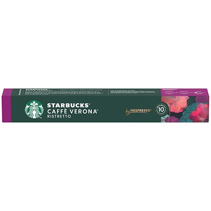 Starbucks Nespresso Caffe Verona Coffee Pods, Pack of 10