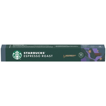 Starbucks Nespresso Espresso Roast Coffee Pods, Pack of 10