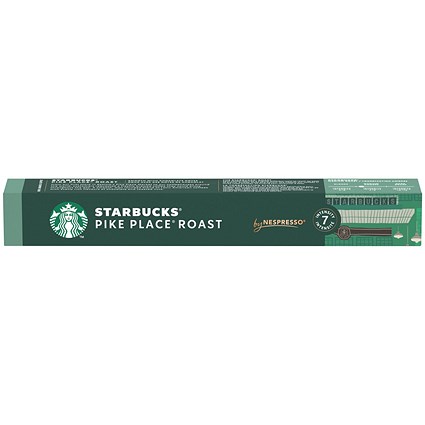 Starbucks Nespresso Pike Place Roast Lungo Coffee Pods, Pack of 10