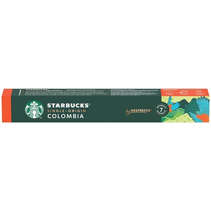 Starbucks Nespresso Colombia Espresso Coffee Pods, Pack of 10