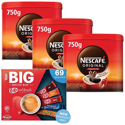 Nescafe Original Instant Coffee, 750g - Buy 3 Get Nestle Big Biscuit Box Assortment Free