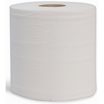 Esfina 2-Ply Embossed Centrefeed Roll, 150m, White, Pack of 6