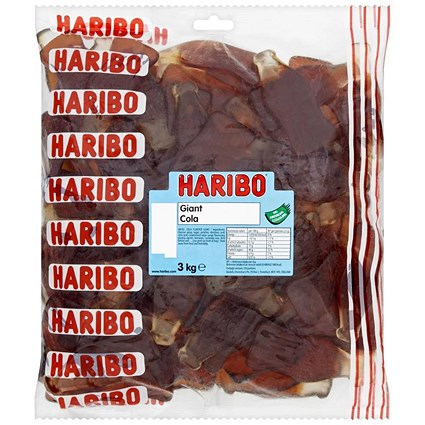 Haribo Giant Cola Bottles, 3kg Bag