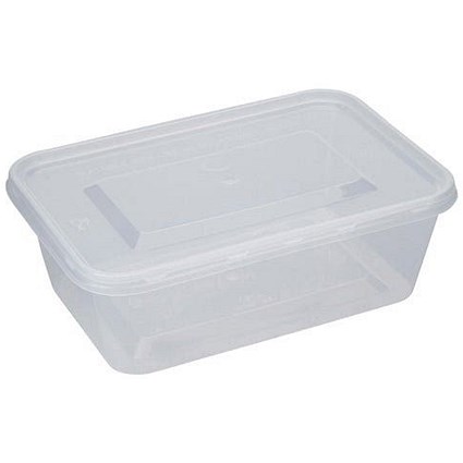 Belgravia Microwave Container & Lids, 750ml, Pack of 50