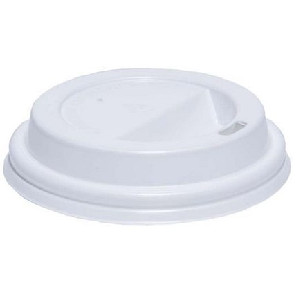 Belgravia Bio Sip Through Lids, For 227ml Cups, White, Pack of 50