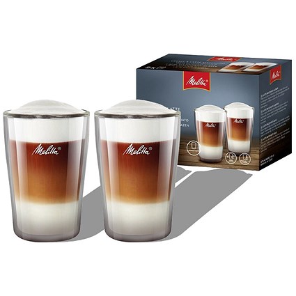 Melitta Latte Glass Set, 300ml, Pack of 2