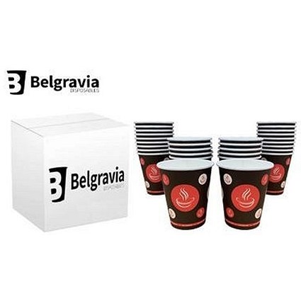 Belgravia Red Tea & Coffee Paper Cups, 8oz, Pack of 50