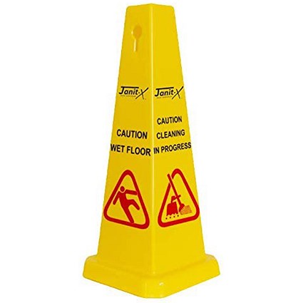 Janit-X Large Wet Floor Cone, Yellow