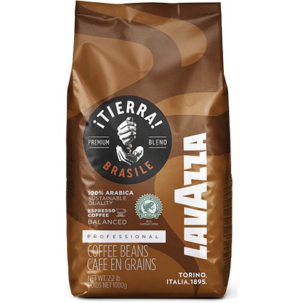 Lavazza Tierra Origins Brasile 100% Coffee Beans, 1kg (Orange)