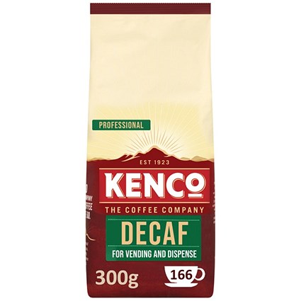 Kenco Decaffeinated Instant Coffee Vending Bag, 300g