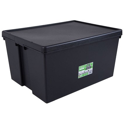 Wham Bam Recycled Storage Box, 150 Litres, Black