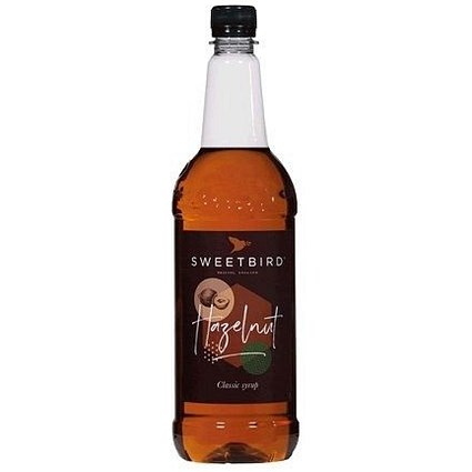 Sweetbird Hazelnut Syrup, 1 Litre, Plastic Bottle