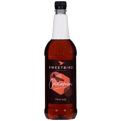 Sweetbird Cinnamon Syrup, 1 Litre, Plastic Bottle