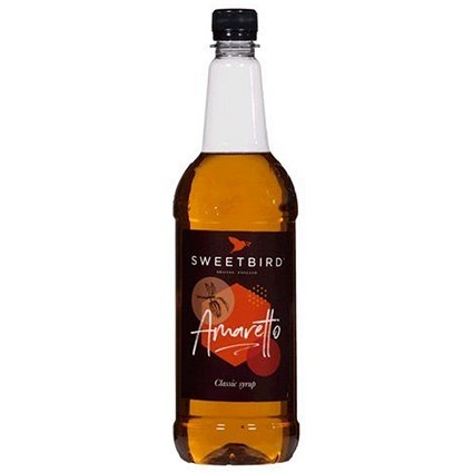 Sweetbird Amaretto Syrup, 1 Litre, Plastic Bottle