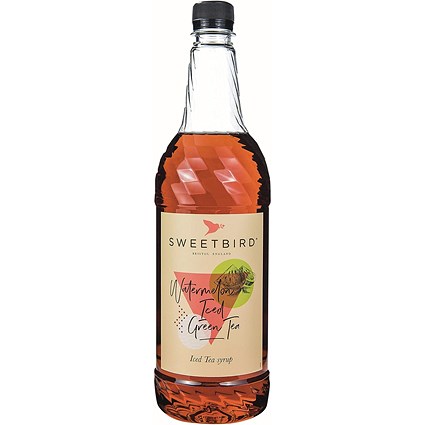 Sweetbird Watermelon Iced Green Tea Syrup, 1 Litre, Plastic Bottle