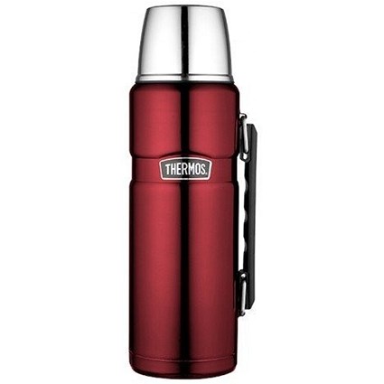 Thermos Stainless Steel Flask, 1.2 Litre, Red