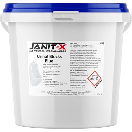 Janit-X Blue Urinal Blocks, 3kg