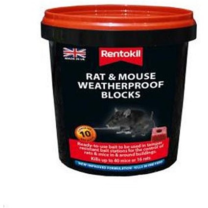 Rentokil Mouse & Rat Weatherproof Blocks, Pack of 10