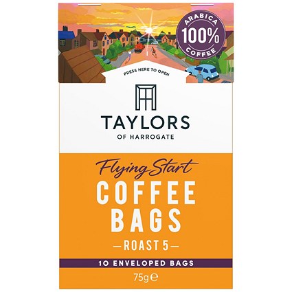 Taylors of Harrogate Flying Start Coffee Bags, Pack of 10