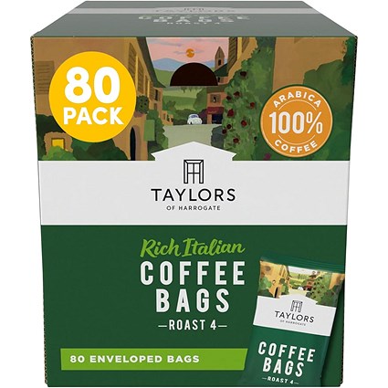 Taylors of Harrogate Rich Italian Coffee Bags, Pack of 80