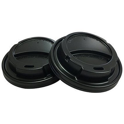 Belgravia Sip Through Lids, For 284-568ml Cups, Black, Pack of 50