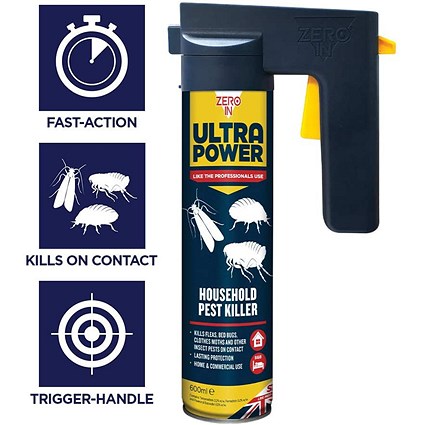 Zero-in Ultra Power Household Pest Killer, 600ml