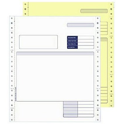 Custom Forms Sage (SAGSC02) Compatible 2 Part Dot Matrix Invoices, Pack of 1000