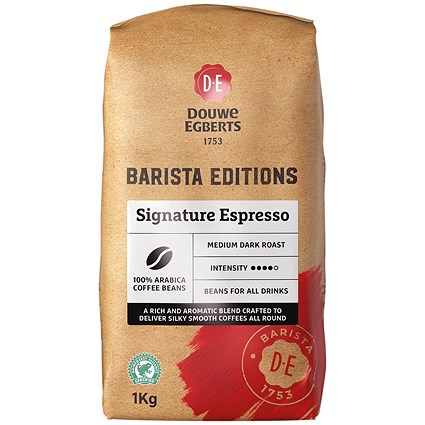 Douwe Egberts Barista Editions Signature Espresso Blend Medium Roast Coffee Beans, 1kg