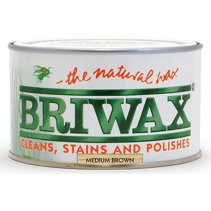 Briwax Original Wax Furniture Polish Cleaner Restorer, Medium Brown, 400ml