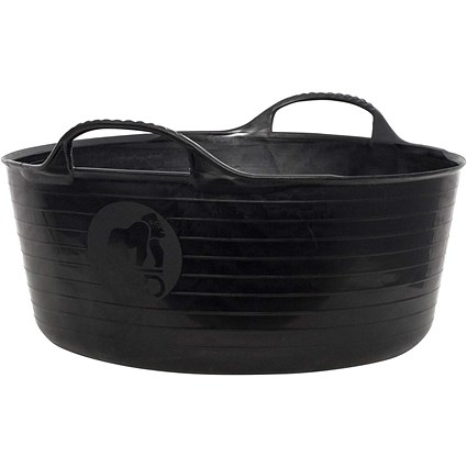 Gorilla Recycled Shallow Flexi Tub, 15 Litre, Black