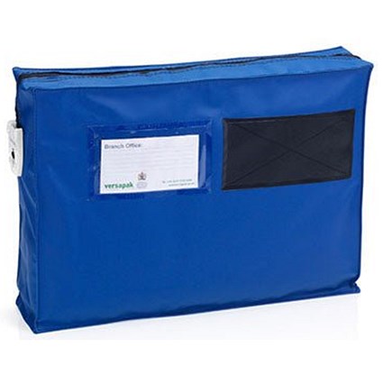 Versapak Small Gusset Mailing Pouch, 355x250x75mm, Blue